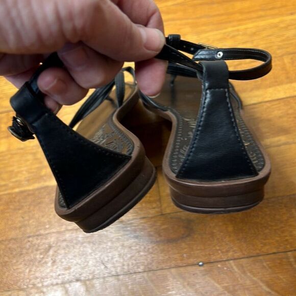 Grendene Brazil Andrea Black Rhinestone Sandal Size 9 Flats - Picture 4 of 6